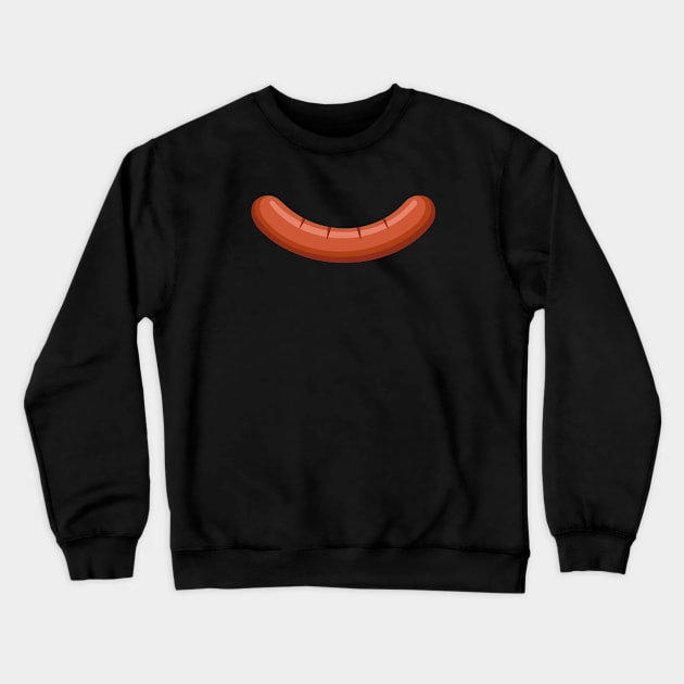 Smiley Sausage Crewneck Sweatshirt by Episodic Drawing